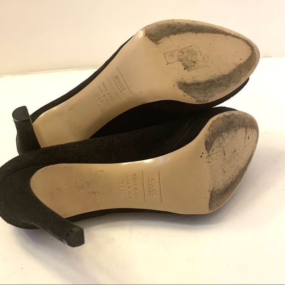 Armani Collezioni Black Suede Pump Heel - Picture 10 of 13